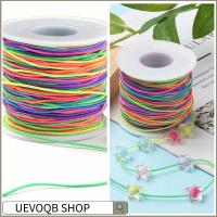 UEVOQB SHOP การทำสร้อยข้อมือ สายอีลาสติก สายรุ้งสีรุ้ง 1mm ครับ เชือกเส้นเล็ก ทนทานต่อการใช้งาน งานฝีมือดีไอวาย สายยืดได้ สายรัดข้อมือ