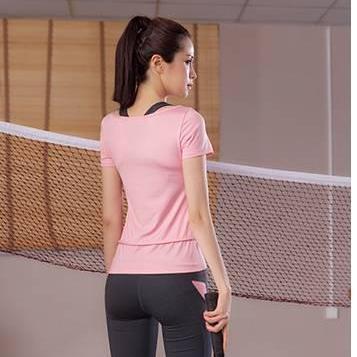 siboon-เสื้อออกกำลังกาย-โยคะ-ฟิตเนส-แอโรบิค-เสื้อแขนสั้น-เอวมีระบายเล็กเล็ก-สำหรับผู้หญิง-sport-and-yoga-shirt
