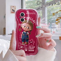 เคส Chenyyyka สำหรับ OPPO Reno 7Z 5G Reno 8Z Reno7 Lite Reno8 F21 Pro 5G F21s Pro 5G เคสการ์ตูนน่ารักผู้หญิงสวยเนื้อครีมขอบคลื่นนุ่มเคสมือถือกันกระแทกแบบใสโปร่งใสลายกล้องถ่ายรูปที่สร้างสรรค์ปลอกสีอ่อนโยนฝาครอบป้องกัน