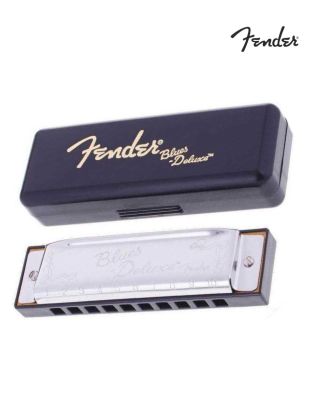 Fender  Blues Deluxe ฮาร์โมนิก้า คีย์ E / 10 ช่อง (Blues Deluxe Harmonica Key E) + ฟรีเคส & ผ้าเช็ด