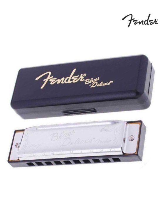 fender-blues-deluxe-ฮาร์โมนิก้า-คีย์-e-10-ช่อง-blues-deluxe-harmonica-key-e-ฟรีเคส-amp-ผ้าเช็ด