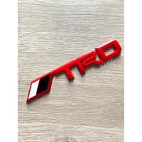 โลโก้ TRD สีแดง พลาสติก ขนาด15x2.3cm.