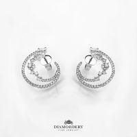 ต่างหูเพชรแท้ Crescent Moon Lover ( Diamond Earrings )