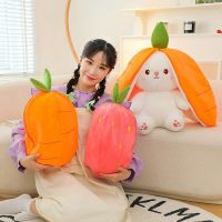 35-70Cm Giant Size Doll Fruit Transfigured Bunny Plush Toy Lovely Rabbit Turn To Caot Strawberry Dolls Stuffed For Children