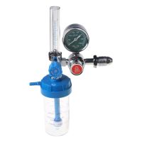 Oxygen Pressure Regulator with Tube G5/8 O2 Pressure Reducer Gauge Meter Flow Gauge Gas Inhaler G5/8 Female Thread Tool