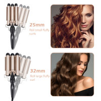 3Barrel Curling Iron 2532มม. ร้อน Fast Tourmaline เซรามิค Triple บาร์เรล Beach Waves Curling Iron ไข่ม้วนผมจัดแต่งทรงผมเครื่องมือTH