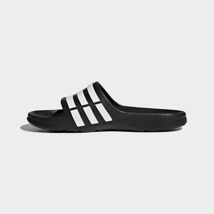 รองเท้าแตะ-adidas-duramo-slide-สีดำแถบขาว