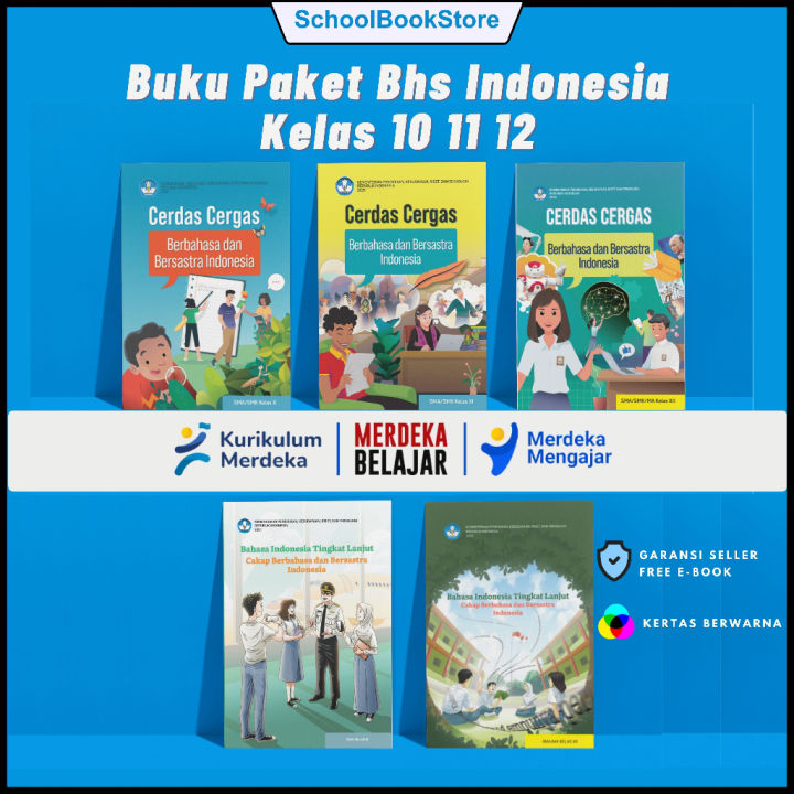 Buku Paket Bahasa Indonesia Kelas 10,11,12 SMA SMK Kurikulum Merdeka ...