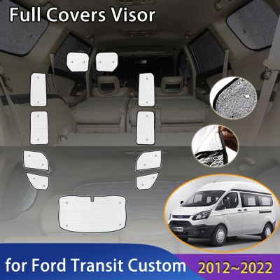 ✑✒♕ Car Full Coverage Sunshades For Ford Transit Custom 2012 2022 Accessories 2014 Protector Windshield Cover Reflective Sun Visor