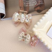 Sweet Cute Bunny Bow Small Jaw Clip Female Princess Hairstyle Side Fringe Hairpin New Hair Accessories