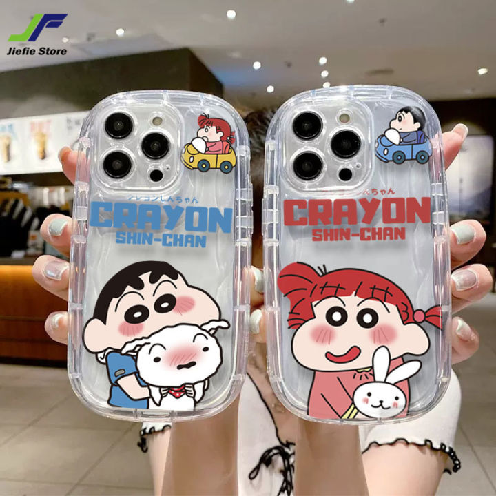 jiefie-crayon-เคสโทรศัพท์รูปการ์ตูนใหม่เล็กๆน้อยๆสำหรับ-vivo-v23e-v23-v23-pro-v25-pro-v21-s1-s1-pro-อะนิเมะตัวละครซองป้องกัน-tpu-ใหม่และความรักเล็กๆน้อยๆสบู่นุ่ม