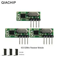 【Sell-Well】 MotoShark QIACHIP ชุดโมดูลควบคุมระยะไกล433Mhz RF Superheterodyne UHF 3ชิ้น433Mhz พลังงานต่ำสำหรับ Arduino Uno