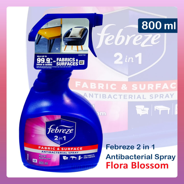 Febreze 2 in 1, Antibacterial Spray - (Floral Blossom) 800ml
