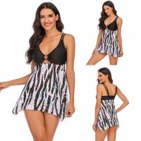 2023 new tankini skirt large size M-5XL swimsuit printing Trendy Bathing Suit Wireless Hollow Out Lady Monokini Contrast Color Bathing Suit