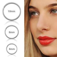 Wholesale 1pc Stainless Steel Nose Rings for Women Septum Ring Hoop Simple Classic Piercing Nose Rings Fashion Body Jewelry Gift