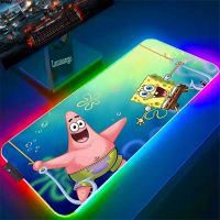 แผ่นรองเมาส์ขนาดใหญ่2 S-Spongebob พร้อม Rgb แผ่นรองแล็ปท็อปเรืองแสงคีย์บอร์ดสำหรับเล่นเกมพรมลายแมวนอนหลับโต๊ะคอมพิวเตอร์ Deskpad Mousepad อะนิเมะ Pc Xxl