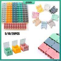 QIANW 5/10/20pcs 8 สี อุปกรณ์เสริมเครื่องมือไฟฟ้า กล่องปะ คอนเทนเนอร์ส่วนประกอบ SMT ชุด SMT กล่องเก็บของ SMD กล่องชิ้นส่วนอิเล็กทรอนิกส์