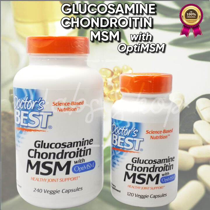 Doctors Best Glucosamine Chondroitin MSM with OptiMSM 120 Veggie Caps