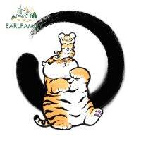 EARLFAMILY สติกเกอร์รถลายการ์ตูนหุ่นเสือน่ารัก13ซม. สำหรับแล็ปท็อปกันน้ำบุคลิกน่ารักสติ๊กเกอร์กราฟิกสำหรับ Audi Decals