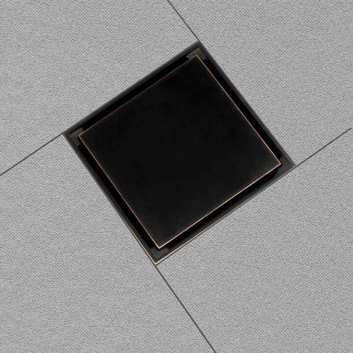 brass-shower-drain-bathroom-floor-drain-tile-insert-washroom-invisible-drain-cover-square-waste-floor-drain-10x10-cm-rose-gold-by-hs2023