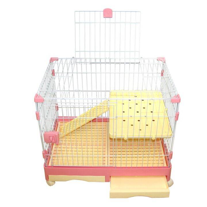 Rabbit Cage Double Drawer Cage AntiSpray Urine Automatic Manure