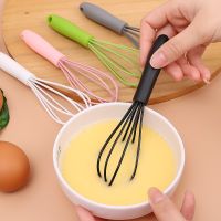 Mini Manual Egg Beater Stainless Steel Silicone Egg Whisk Manual Hand Mixer Durable Baking Tools Household Kitchen Accessories