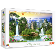 HCMBộ tranh xếp hình jigsaw puzzle cao cấp 1000 mảnh ghép Sơn Thủy Hữu Tình