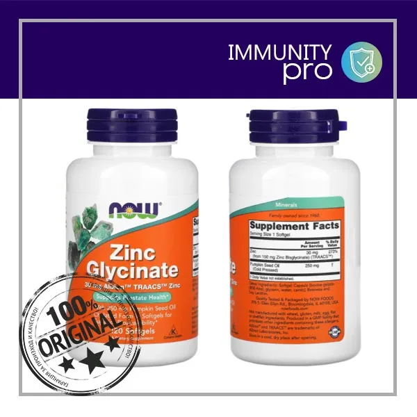 Now Foods, Zinc Glycinate, 120 Softgels (EXP2025) Lazada PH