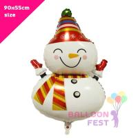 ลูกโป่ง สโนว์แมน ตุ๊กตาหิมะ (Snowman) ขนาด 90x55ซม. งานฉลอง Xmas คริสต์มาส ปีใหม่