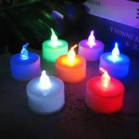 6pcs Color Changing LED Tea Lights Flameless Tealight Candles with Colorful Light Battery Operated Fake Candles Oct19 21