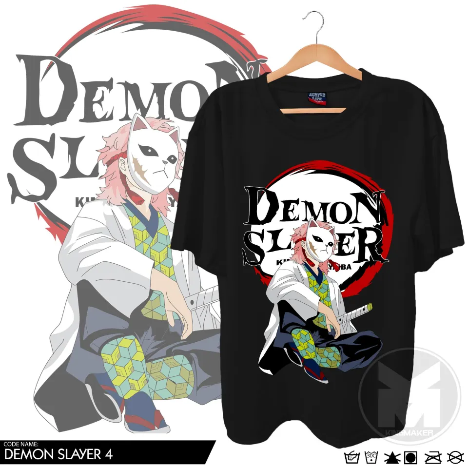 DEMON SLAYER Nezuko Kamado Design T-shirt with DTF (Direct to Film) Anime  Print Rubberized Quality Plain 80% Cotton 20% Polyester, Crew / Round Neck  for Casual Unisex Wear, fit Men Woman, Available