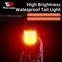 ❈✻ WEST BIKING High-Brightness Taillights 180° Wide-Angle Bicycle Front And Rear Lights USB Rechargeable MTB Bike LED Floodlight