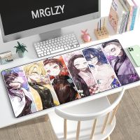 MRGLZY อะนิเมะปีศาจนักฆ่าแผ่นรองเมาส์ Kimetsu No Yaiba โต๊ะขนาดใหญ่พรมคอมพิวเตอร์เครื่องเกมอุปกรณ์ต่อพ่วงเมาส์แผ่น