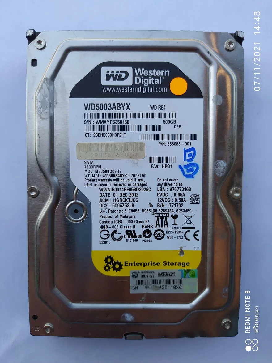 WD Enterprise Storage 250g/500g/1Tb/2Tb/3Tb เกรดเชิบเวอร์ ทนถึก เปิด ...