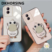 DKHORSING เคสชุบใหม่เคสซิลิโคนนิ่มลายการ์ตูน Y17S VIVO Y17s เลนส์ VIVOY17S ฝาครอบป้องกันพร้อมที่วางขาตั้งเป็ดน่ารัก