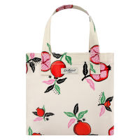 Cath Kidston S Bookbag Small Size Open Handbag กระเป๋าขนาดเล็ก กล่องอาหารกลางวัน Water Resistant Oilcloth Tote ถุงกันน้ำ ลายผลไม้ (Strawberry สตรอว์เบอร์รี่ Pomegranate ผลทับทิม)