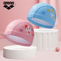 ☇✧ Arena/Arena สบายหัวกันน้ำเด็ก Earmuffs หมวกว่ายน้ำหญิงพิมพ์หมวกว่ายน้ำเด็กการ์ตูน