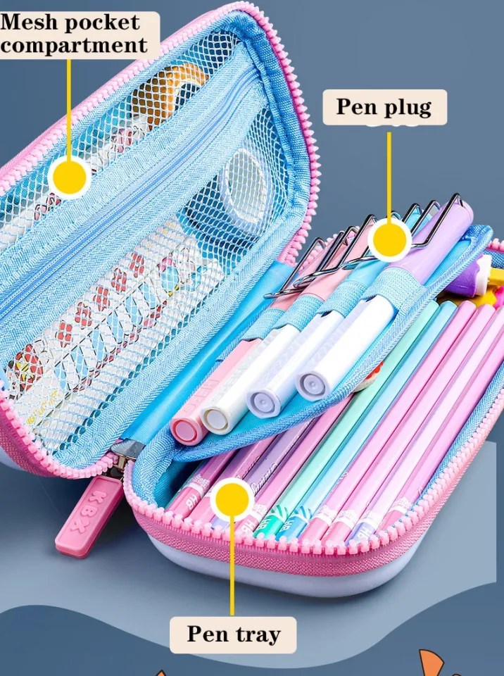 Multilayers Large Capacity Pencil Bag Aesthetic School Cases Cute