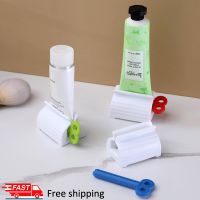 ▼✇⊙  3/2/1pcs Toothpaste Squeezer Rolling Tube Toothpaste Seat Holder Stand Rotate Facial Cleanser Squeezing Dispenser Bathroom