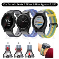 ↂ₪ 22mm Quick Release nylonowy pasek do zegarka paski do Garmin Fenix 6 6X Pro Fenix 5 5X Plus S60 Forerunner 935 Quatix5 Wirstband