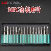 LIZHOUMIL ตะไบเล็บไฟฟ้า30ชิ้น,Set Mata Bor เหล็กไร้สนิมขัดหัวขัดอุปกรณ์ทำเล็บมือเล็บเท้า