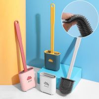 Wall Mount Toilet Brush Set Silicone Toilet Brush with Holder Set Base Creative Brush Set Bathroom Cleaning Tool Wc Accessories