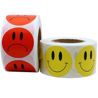 100-500pcs Labels Teacher Child Smiley Thank You Stickers Baking   for Wedding Pretty Gift Cards Envelope Sealing Label Stickers Stickers