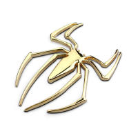 XuCheng สติกเกอร์รถโลหะ3D Spider Car LOGO สติกเกอร์โลหะ Chrome Spider Badge Emblem