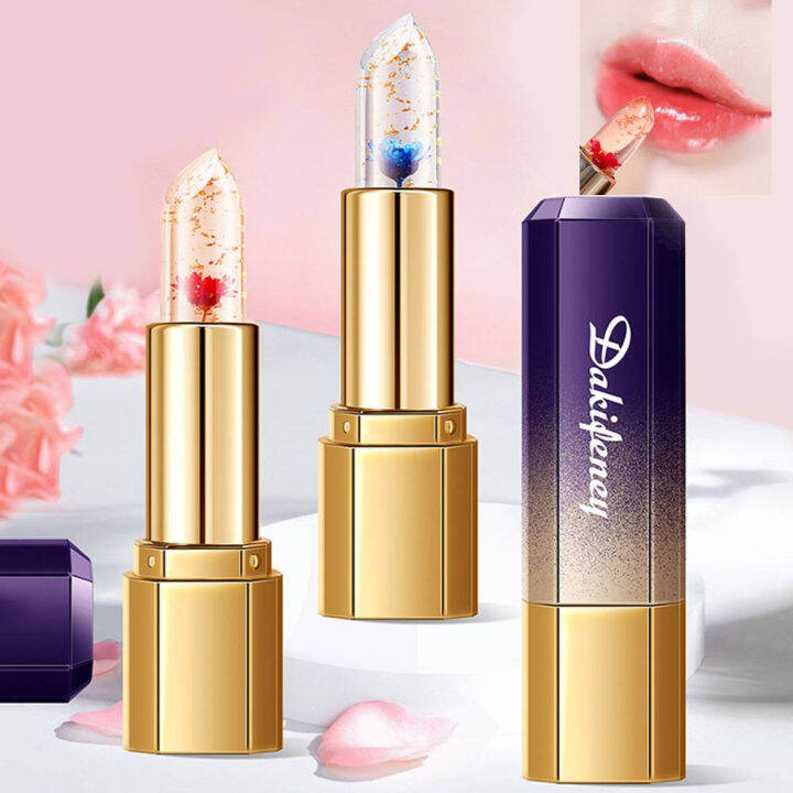 KK BEAUTY Dakifeney Crystal Jelly Flower Lipstick Color Changing with ...