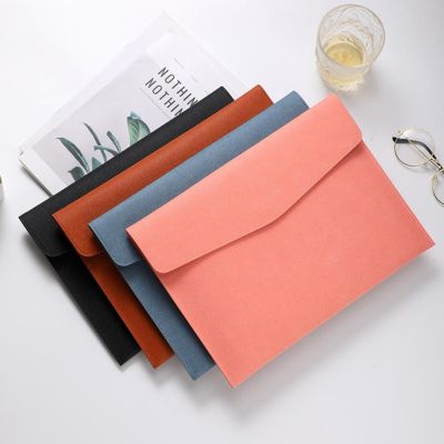 Waterproof Leather A4 Business Briefcase File Folder Document Paper Organizer Storage Bag School Office Stationery