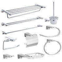 Wall-mounted Bathroom Hardware Accessories Clothes hook Towel Bar Toilet Brush Facilities Chrome Bathroom Sets