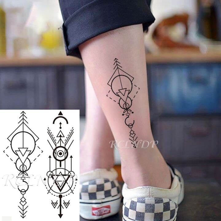 waterproof-temporary-tattoo-sticker-arrow-triangle-totem-geometric-symbol-fake-tatto-flash-tatoo-arm-body-art-for-men-women