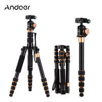 Andoer Professional พับได้ปรับได้การถ่ายภาพดิจิตอล Camera กล้องถ่ายวิดีโอขาตั้งกล้องขาตั้งเดี่ยวหัวกลมสำหรับ CA - Non Ni - Kon SO - NY Panasonic DSLR