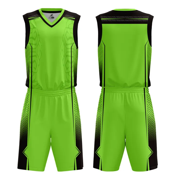 Fluorescent Green Basketball Suit TailorMade Men'S Breathable